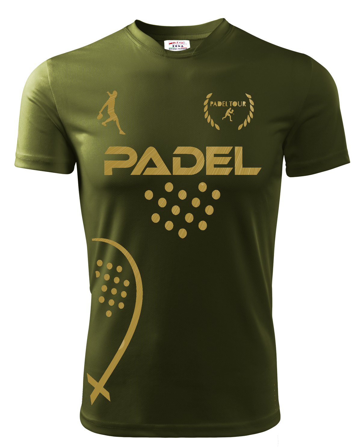 T-Shirt OLIVE Padel1 | Verde/Oro/Nero