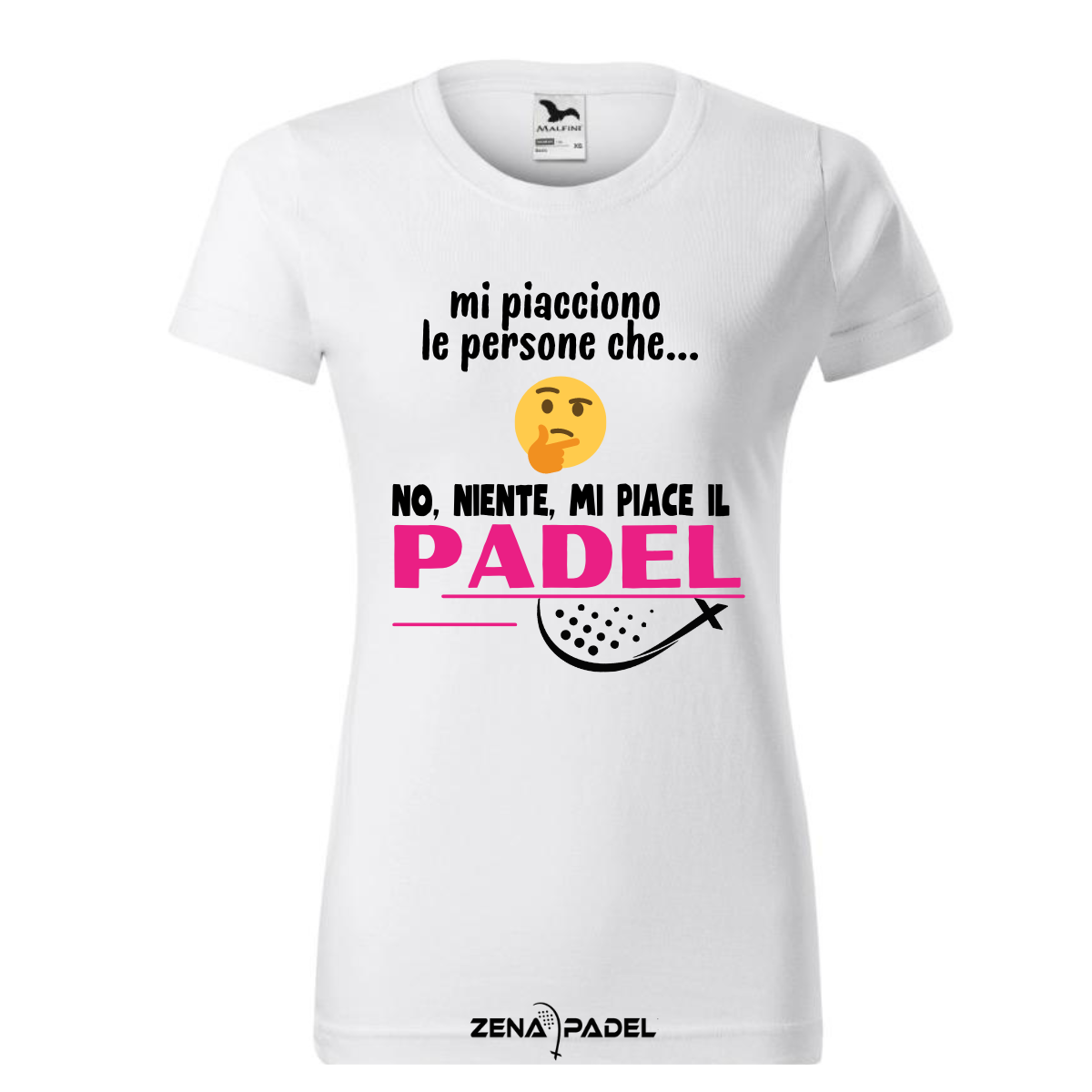 T-Shirt Cotone MI PIACE IL PADEL (DONNA) - Zena Padel