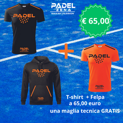 KIT PASQUA Felpa + 2 T-shirt | Nero/Arancio