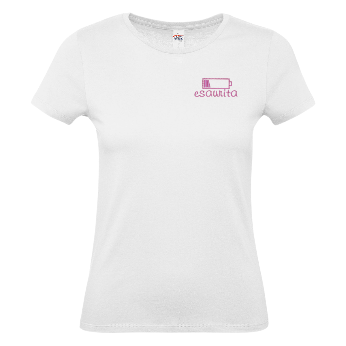 T-Shirt Cotone Ricamata Donna ESAURITA - Zena Padel
