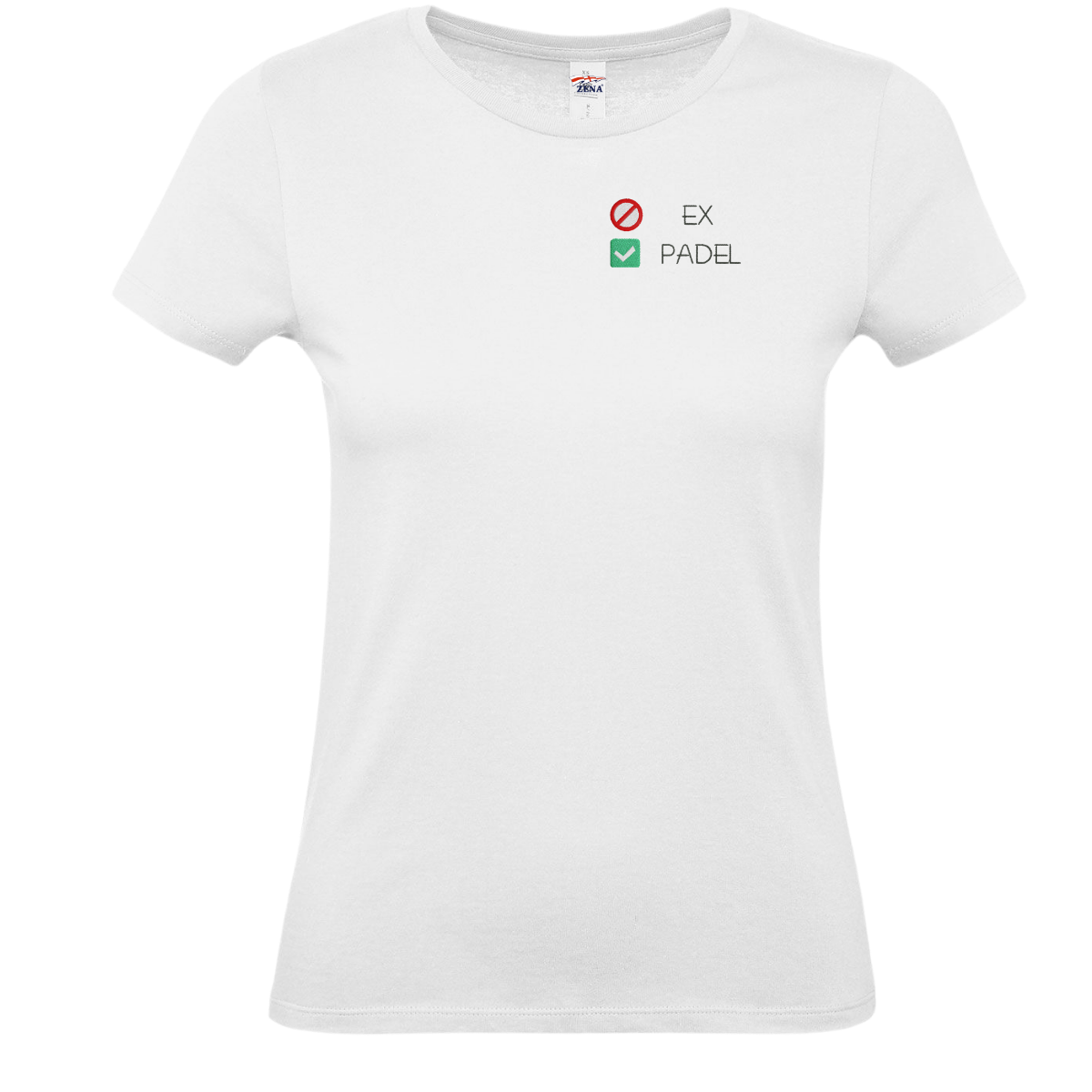 T-Shirt Cotone Ricamata Donna EX/PADEL - Zena Padel