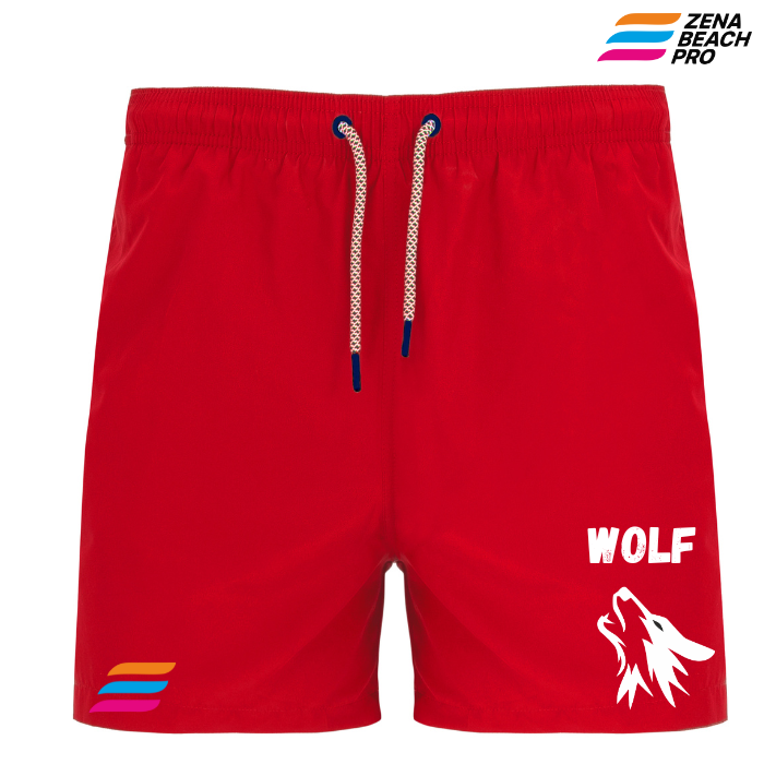 Costume Uomo Wolf Zena Beach Pro – Spirito Libero, Design Selvaggio