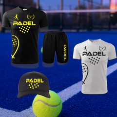 Kit Padel Performance – Maglia + Pantaloncino + Cappellino