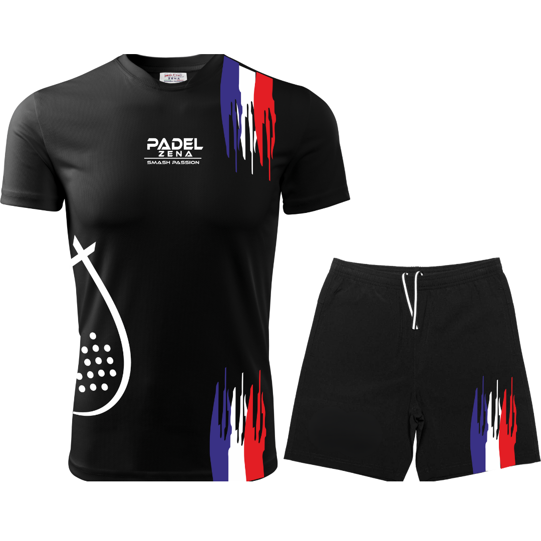 Completo Tecnico Padel Uomo – KIT Rainbow01 – Maglia e Short Dry Fit Made in Italy"