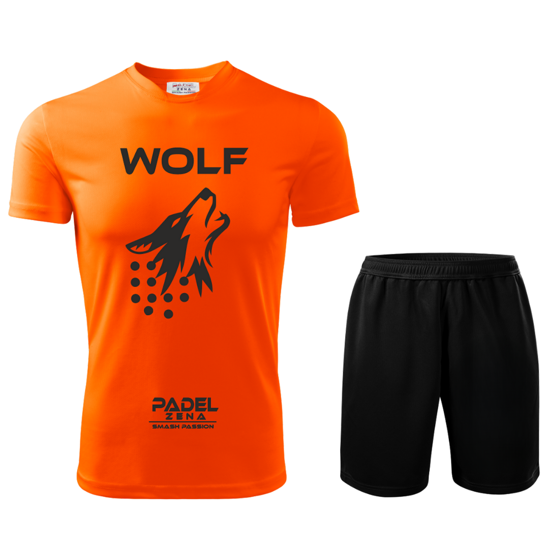 Completo padel uomo Wolf giallo nero – Animal Collection abbigliamento padel