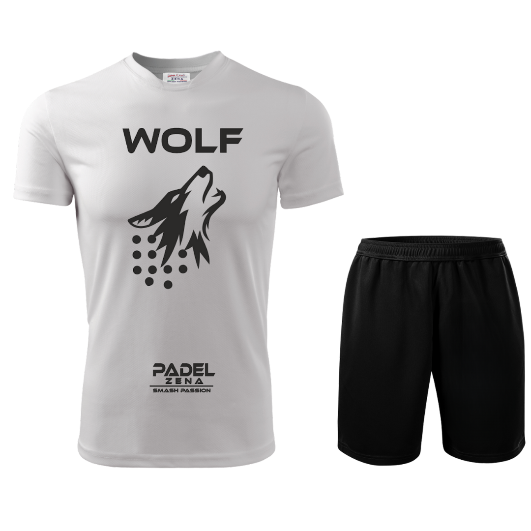 Completo Padel Uomo Wolf – Maglietta tecnica + Pantaloncini – Made in Italy