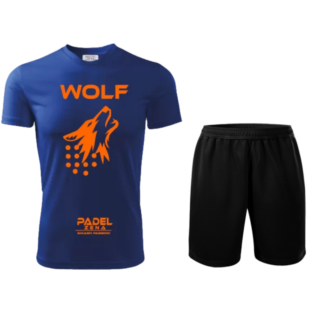 Completo Padel Uomo Wolf – Maglietta tecnica + Pantaloncini – Made in Italy