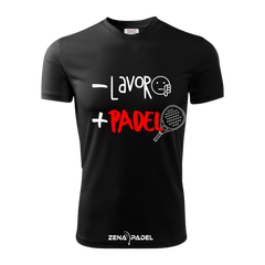T-Shirt Cotone MENO LAVORO - Zena Padel