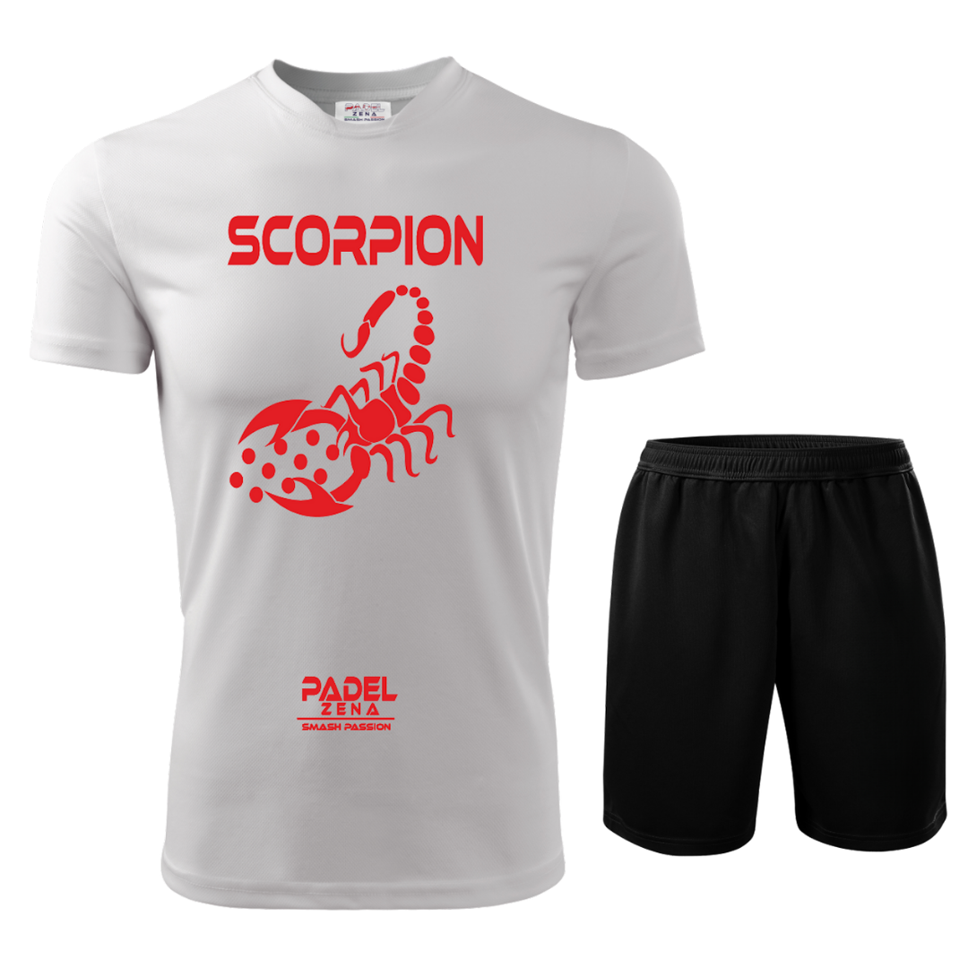 Completo Padel Uomo Scorpion – Maglia Tecnica + Short – Made in Italy