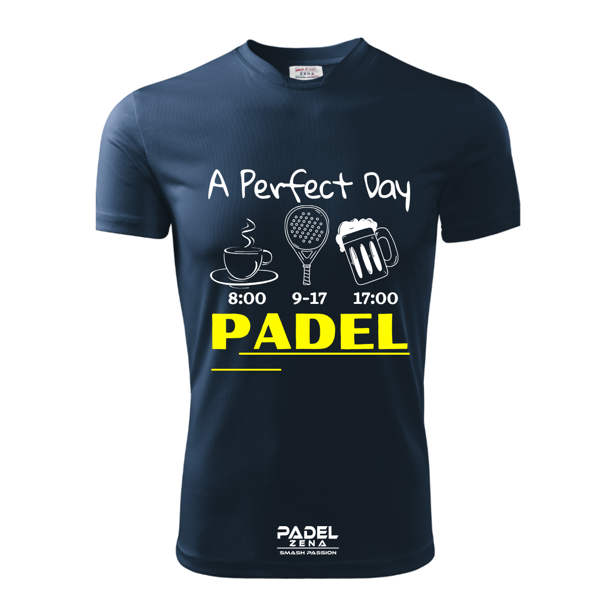 T-Shirt Padel Cotone TENNIS - PERFECT DAY – Made in Italy