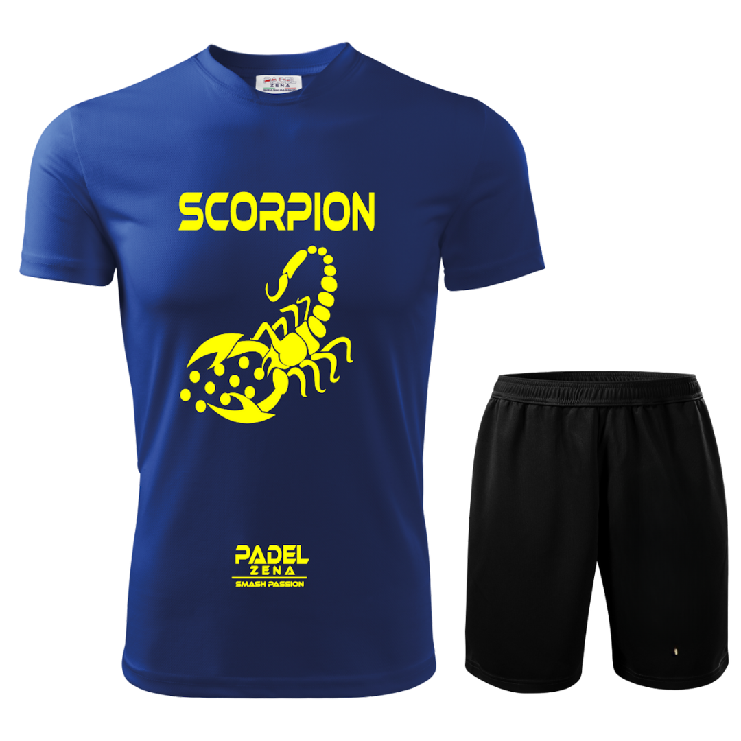 Completo padel uomo Scorpion arancio nero – Animal Collection abbigliamento padel