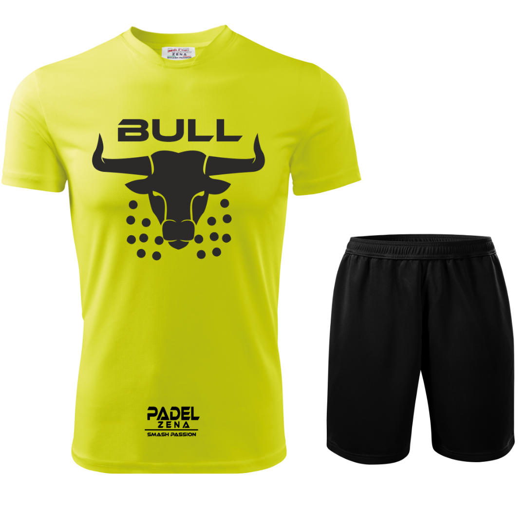 Completo Padel Uomo Bull – Maglia Tecnica + Short – Made in Italy