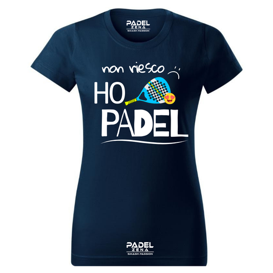 T-Shirt Cotone NON RIESCO HO PADEL DONNA