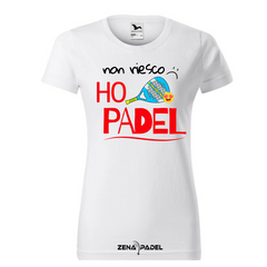 T-Shirt Cotone NON RIESCO HO PADEL DONNA