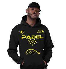 Felpa Padel Black – Hoodie Tecnica Unisex – Made in Italy