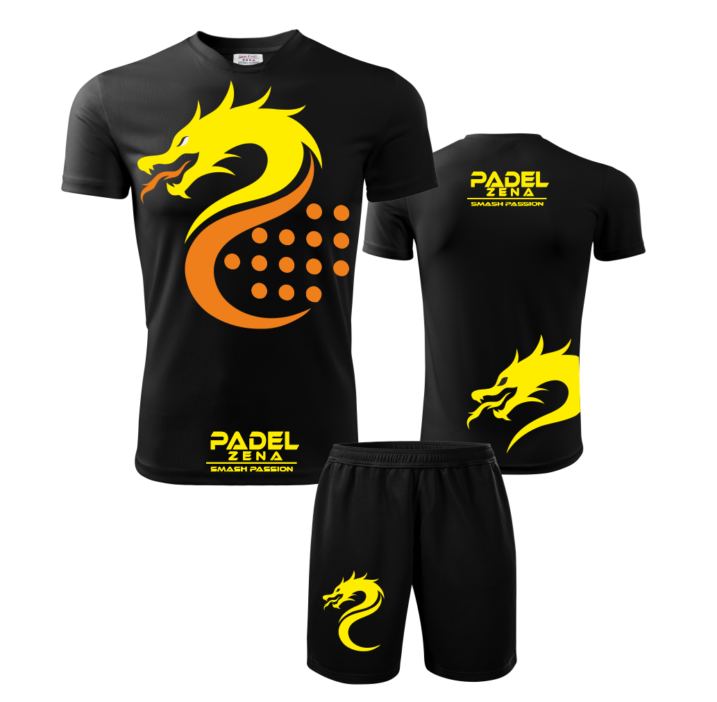 Completo Padel Dragon – Maglia Tecnica + Short Uomo – Made in Italy