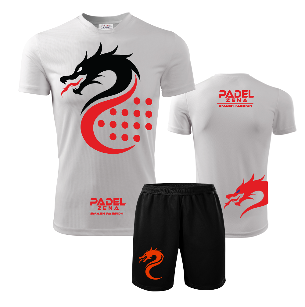 Completo Padel Dragon – Maglia Tecnica + Short Uomo – Made in Italy