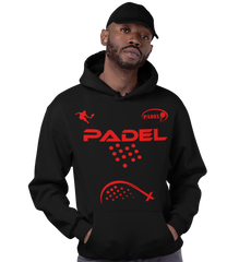 Felpa Padel Black – Hoodie Tecnica Unisex – Made in Italy