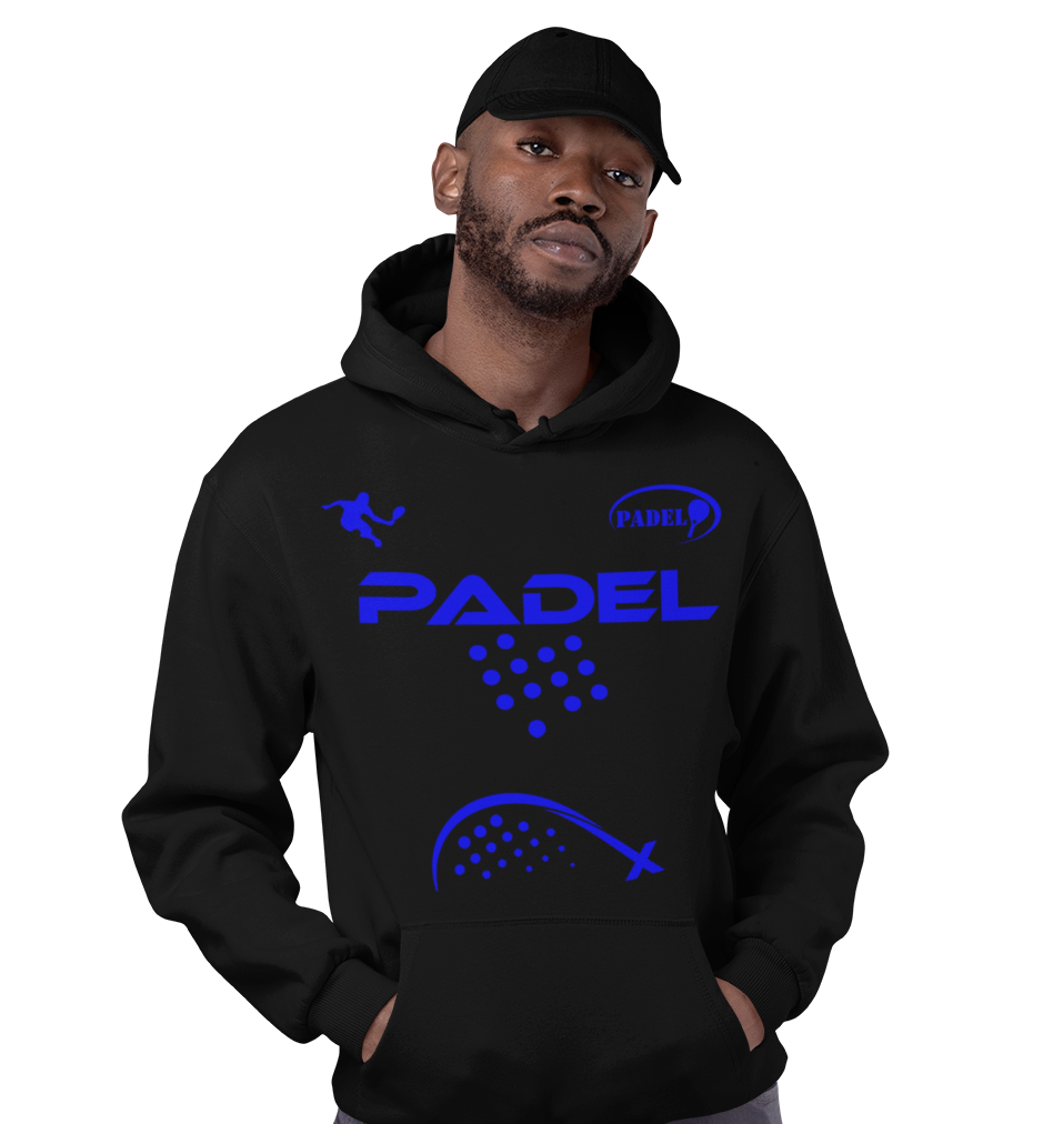 Felpa Padel Black – Hoodie Tecnica Unisex – Made in Italy