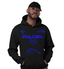Felpa Padel Black – Hoodie Tecnica Unisex – Made in Italy