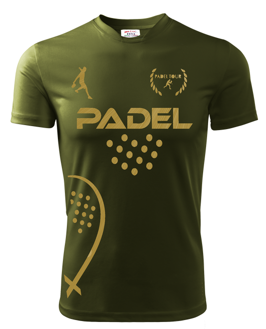 T-Shirt OLIVE Padel1 | Verde/Oro/Nero