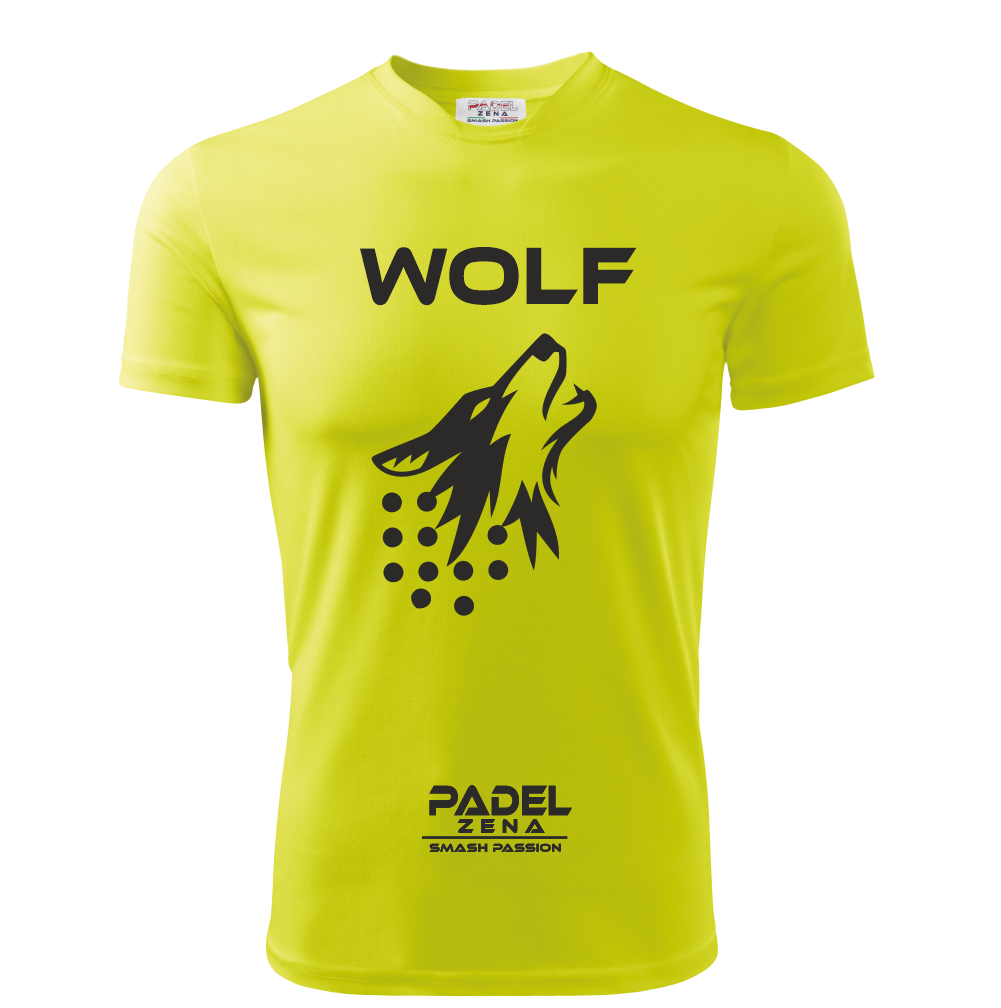T-shirt padel Wolf – maglia tecnica grafica lupo Animal Collection Zena Padel
