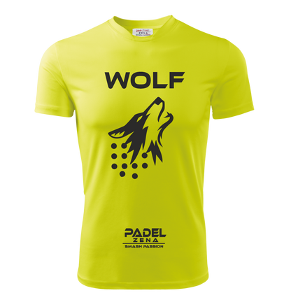 T-shirt padel Wolf – maglia tecnica grafica lupo Animal Collection Zena Padel