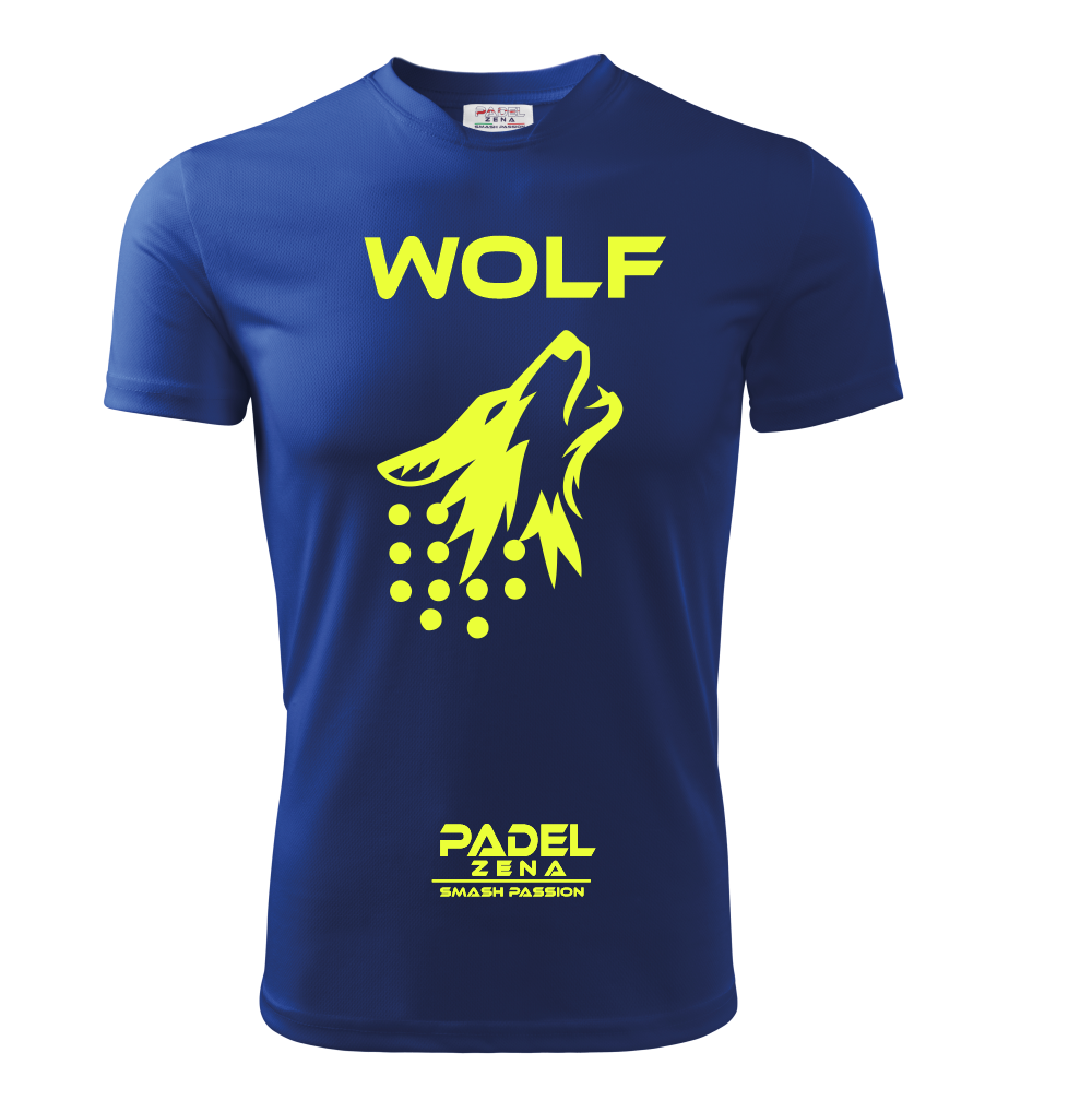 T-shirt padel Wolf royal giallo – maglia tecnica unisex Zena Padel